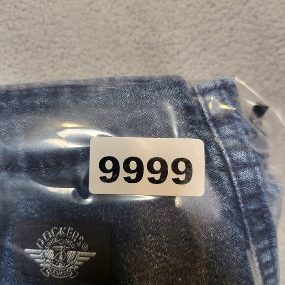 Vintage 90s Dockers Jeans Womens 16 Blue Pleated Mom Denim Distressed - Picture 11 of 11